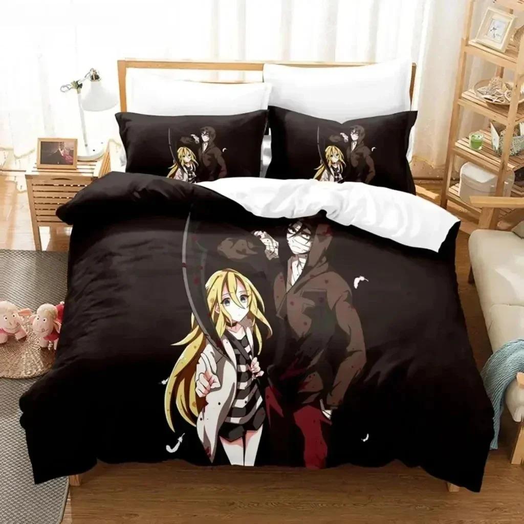3D Print Anime Angels Of Death Bedding Set Bedroom Soft Modern Bedspreads Comefortable Duvet Cover Quilt Cover And Pillowcase