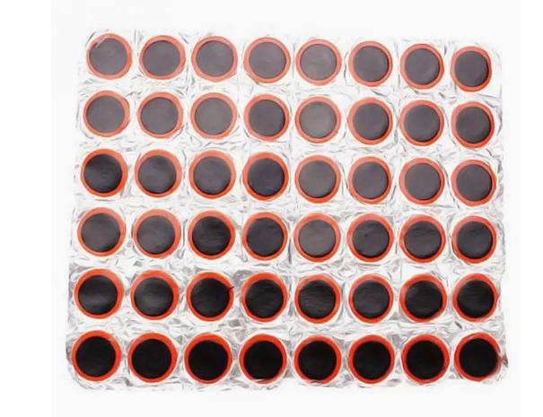 48 Pieces 25MM Round Bicycle Tire Repair Patches Self-Adhesive Durable Rubber Puncture Repair Kit for Bike Tubes and Tires