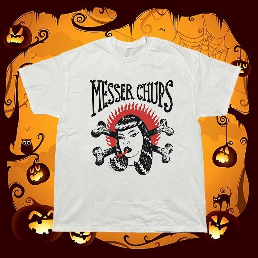 

Messer Chups Band Gift For Fan White Full Size Gift Halloween BT1954 Unisex T-Shirt L