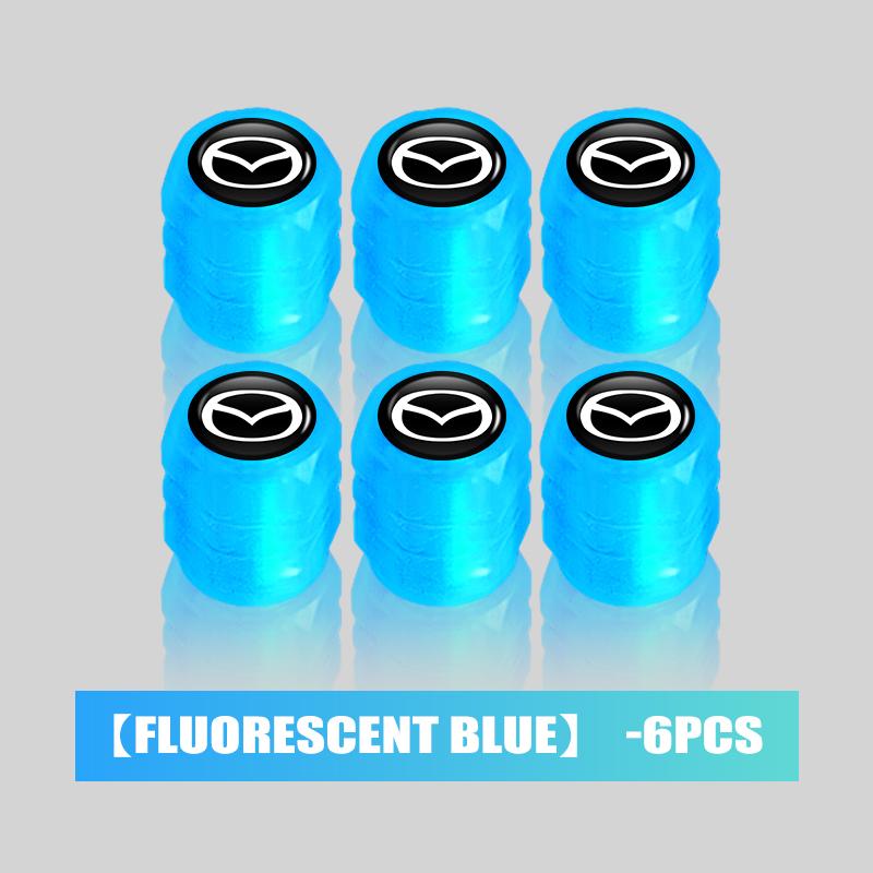 Car Wheel Luminous Valve Caps Night Glowing Tire Decoration Stem Cove Accessories For Mazda CX-3 CX-4 CX-5 CX-7 CX-9 Axela Demio