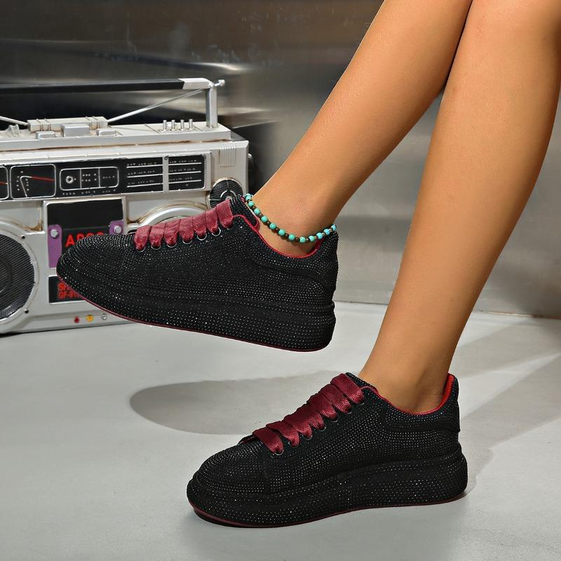 2025 Brand Women's Sneakers Luxury Rhinestones Women Causal Shoes Designer Platform Sport Shoes Fashion Comfort Women Shoes