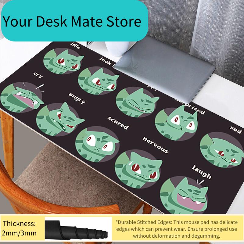 Kanto Pokemon Squad Large Mouse Pad Pikachu Charizard Bulbasaur Eevee Desk Mat
