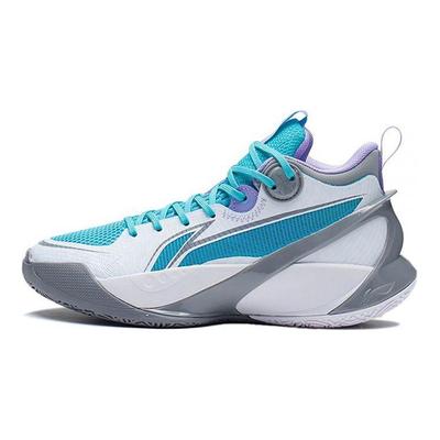 Li Ning Sonic 10 V1 Detské basketbalové topánky Detské tenisky Biela Sivá Modrá YKBS022-1