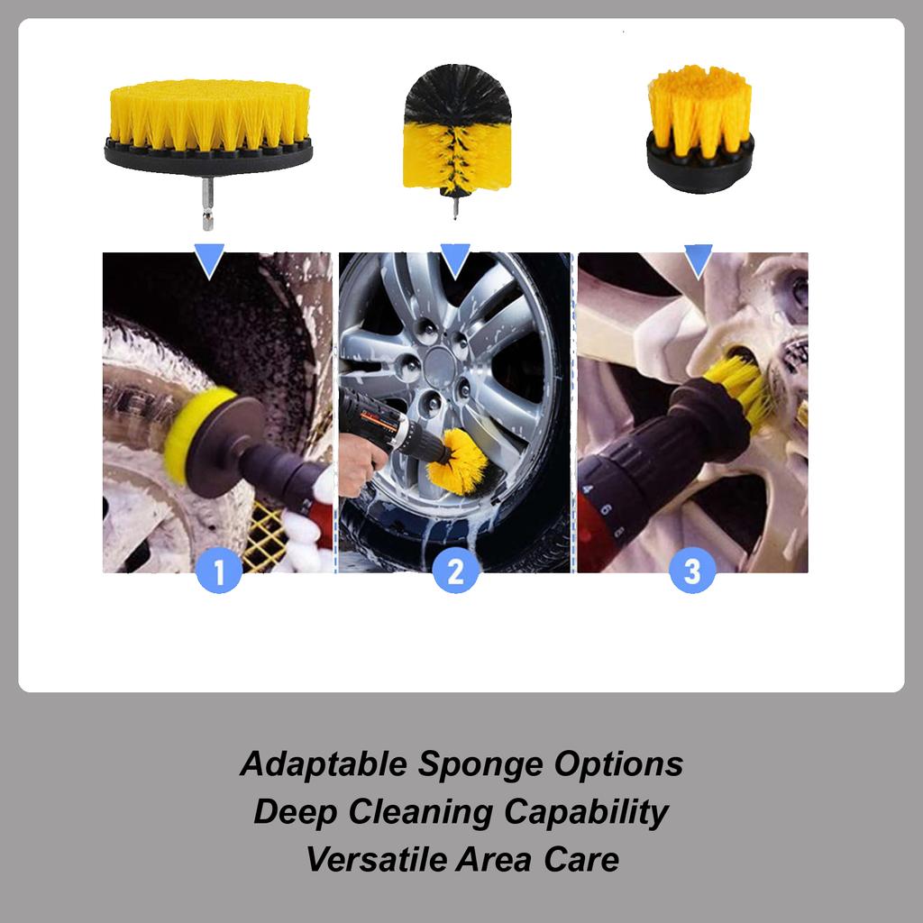 Car Wash Brush Kit 30 Pieces Auto Care Polishing Scrub Pads Sponge Exterior Car Wash Brush Kit For Truck Vehicle SUV Sedan