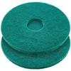 2 Pcs 12" Commercial Cleaning Orbiter Pad Green Floor Maintenance Pads Non Woven Scrubbing Floor Pads for Floor Buffer Machine