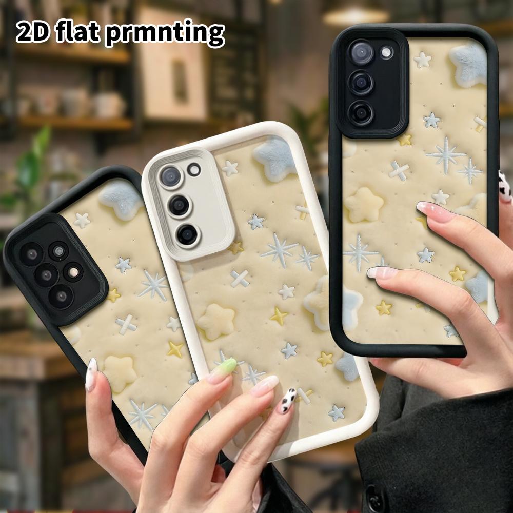 Phone Case: 2D flat, suitable for Samsung Galaxy A34 A35 M05 M06 S20 S22 S21 FE Plus 5G protective case, star pattern, perfect Christmas and Halloween