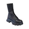 Women Mid Calf Boots Autumn Winter Fashion Lace Up Zipper Boots Sports Platform Heel Ladies Shoes