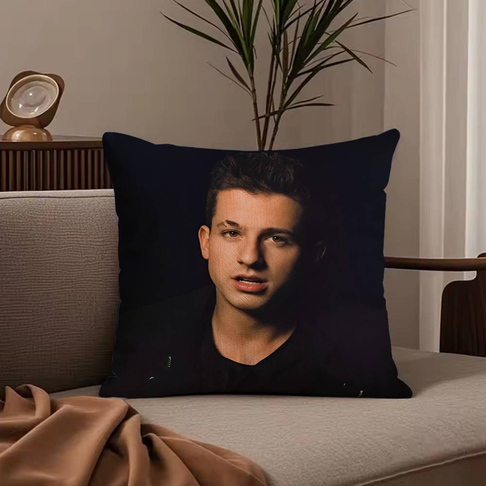 Singer C-Charlie PuthS Pillow Case Anti-dustmite Pillowcase Invisible Zipper Silky Short Plush Sofa Cushion Cover