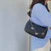 Women's Underarm Bag Solid Shoulder Bag with for Butterfly Chain Design All-matching Handbags Purse Fashion Leather Hobo