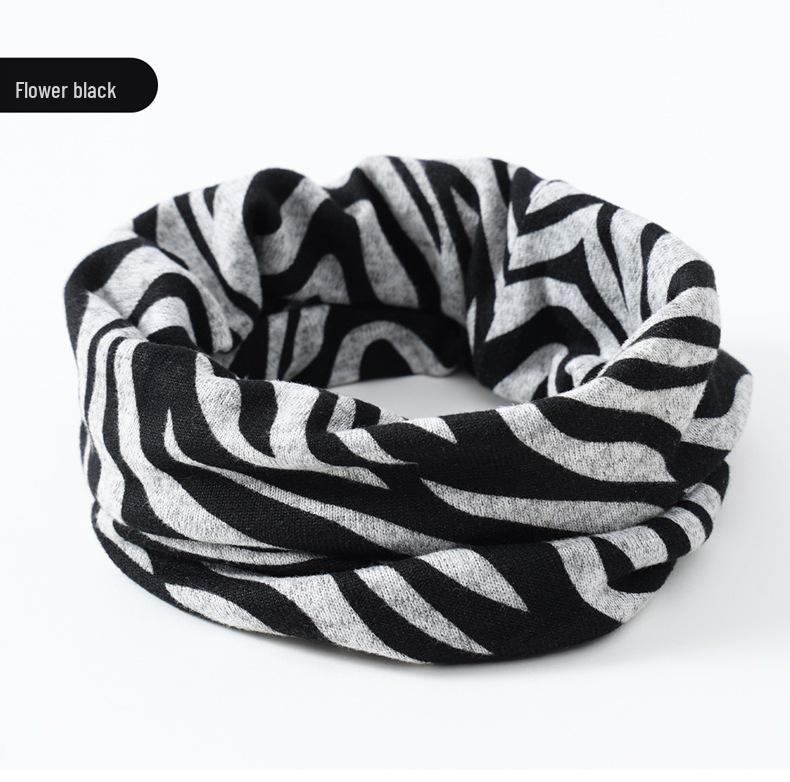 Korean Style Double-Layer Neck Warmer: Unisex Autumn/Winter Scarf & Elastic Headband