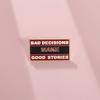 Geometric Letter Eyecatching Brooch Durable Alloy Design Perfect For Motivation And Daily Wear