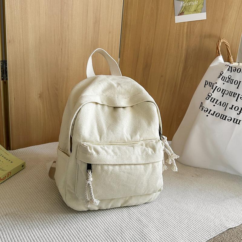 Casual Versatile Backpack for Women Canvas Diagonal Shoulder Bag Kawaii Backpack Back To School Bag Class Bags for Girl Mochila
