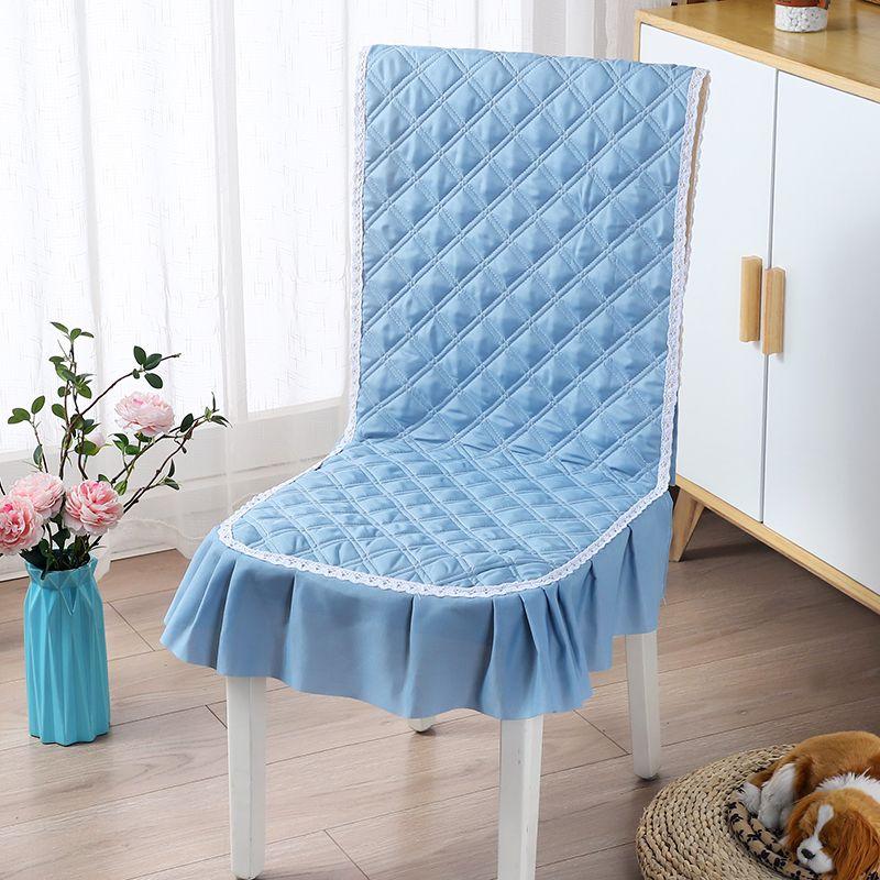 

Цельный чехол на стул Подушка для стула Костюм Интегрированный чехол для стула Для дома Простой и Современный Тканевое ремесло Чехол для обеденного стола и стула Чехол для табурета Conjoined special price plain blue 1 chair cover