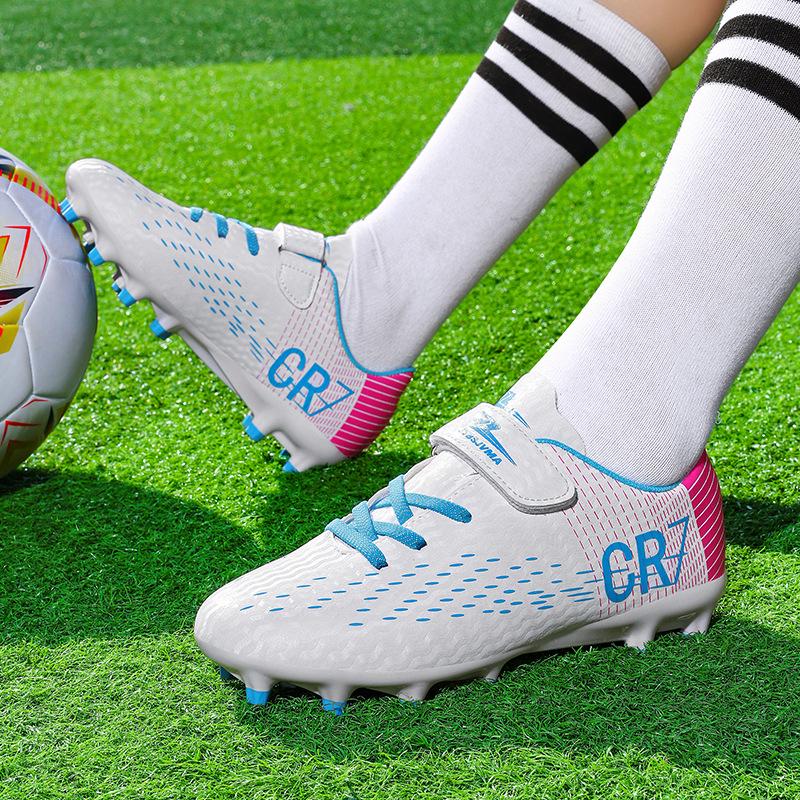 Chaussures de Football Cross New Falcon pour Enfants à Velcro, Crampons Longs Homme, Entraînement Femme, Compétition Pro Jeunesse