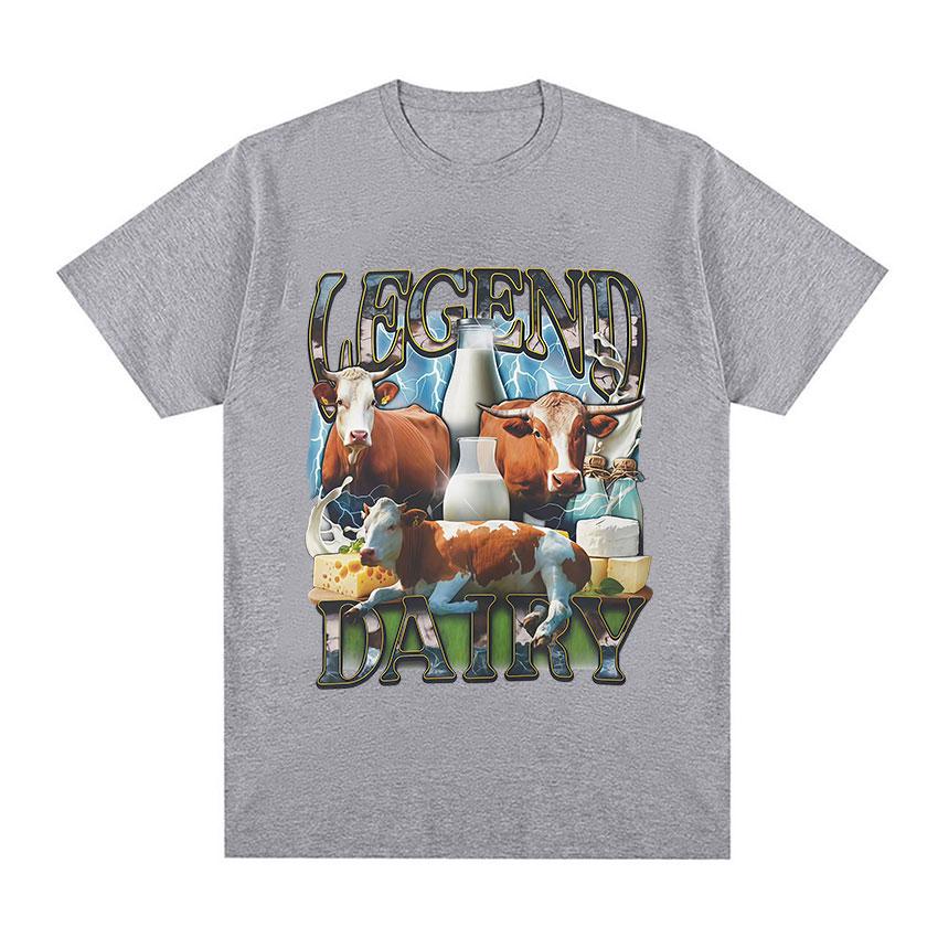 Lustige Milch macht meinen Bauch weh Meme Grafik T-Shirt Unisex Damen Mode Oversized T-Shirt Lässige O-Ausschnitt Kurzarm Tops T-Shirts