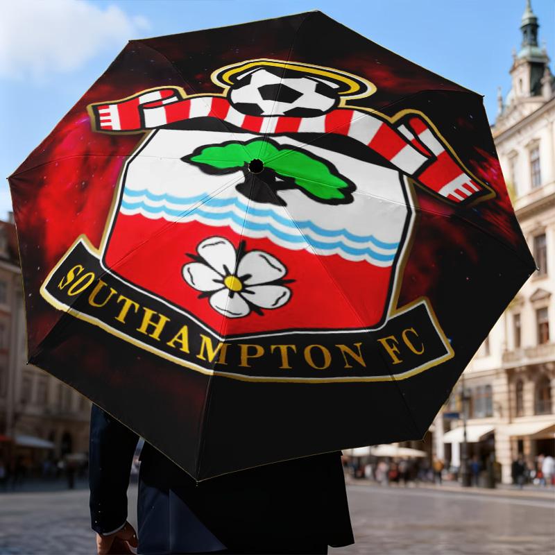 1PC Fc Crest Design Printed Umbrella Folding umbrella, automatic umbrella 8-Frame for Travel, camping Fan gifts Christmas Gifts