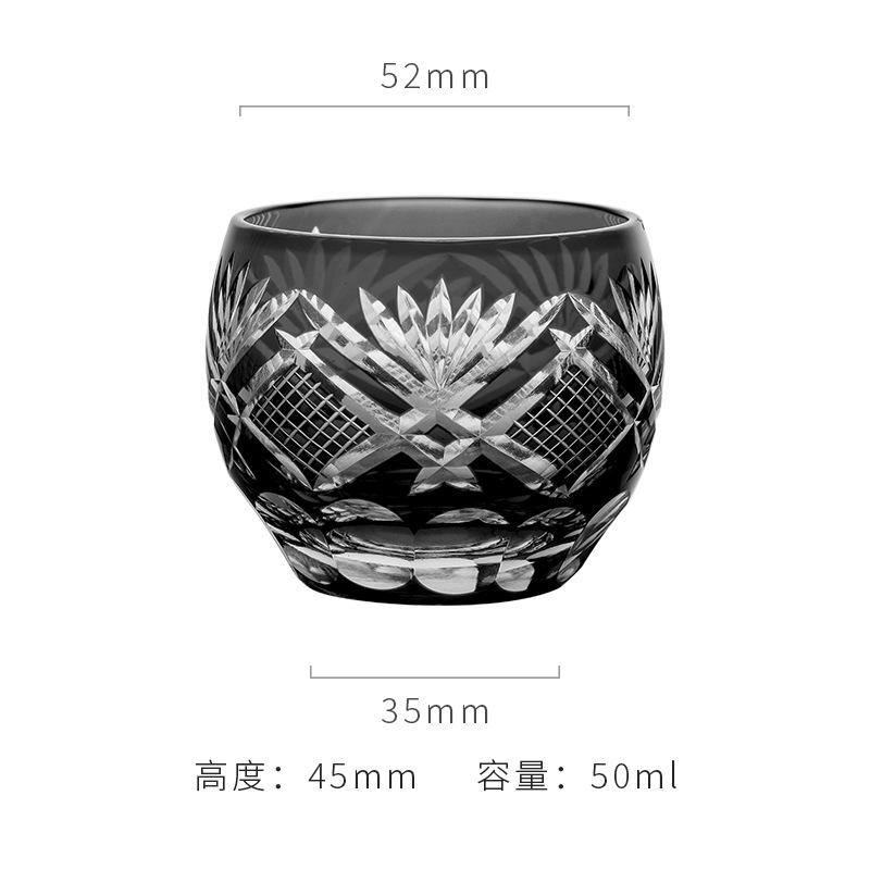 

Japanese Edo Kiriko Sake Set Carved Glass Sake Cup and Decanter Luxury Sakeware 51-100ml