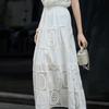 Lanseer New Chinese Style Embroidered A-Line Skirt
