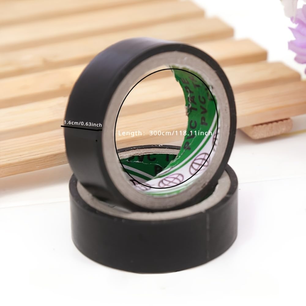 2 Rolls High Quality Black Electrical Tape, Heat Resistant, Flame Retardant, Insulation Tape, Suitable for Indoor and Outdoor Use