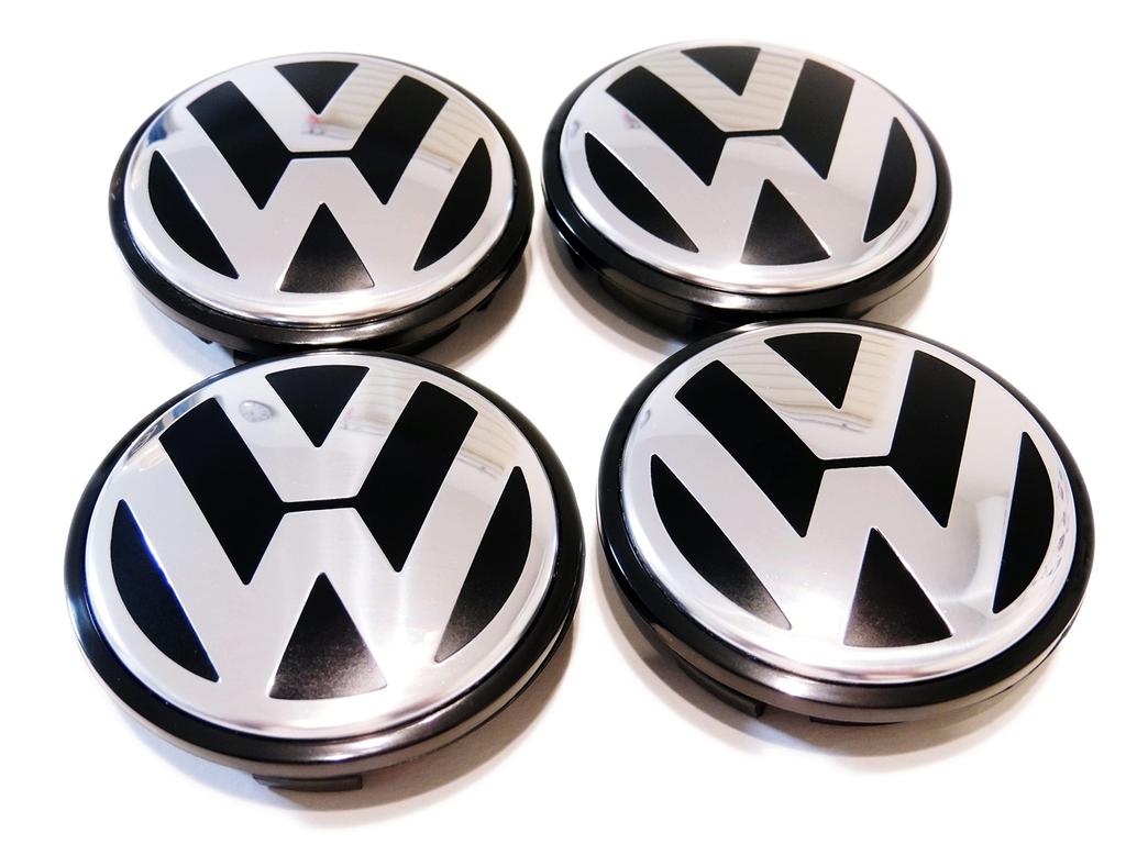 Originální středové krytky kol Volkswagen 66 mm, Sada 4 kusů (3B7 601 171 XRW)
