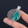 Wedding Gift For Her 925 Sterling Silver Natural Green Onyx Gemstone Pendant