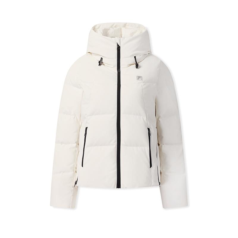 

Fila Белая Повседневная Простая Универсальная Легкая Теплая Водонепроницаемая Дышащая Тканая Пуховая Куртка Женская верхняя одежда F11W543906FWT XL