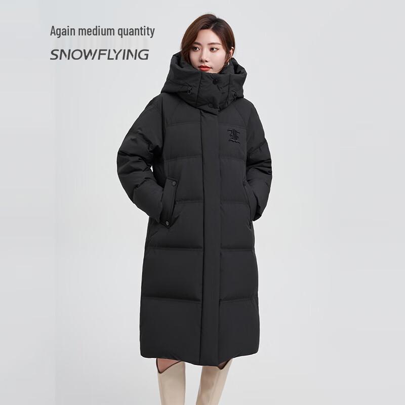 SNOWFLYING Women's Mid-Length Hooded Down Jacket