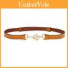 Genuine Leather Women Belt With Geometric Buckle For Casual Outdoor Wear