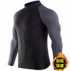 Men's Sports Running T Shirt+ Pants Fleece Thermal Quick Drying Clothes Winter Warm Long Sleeve Tops & Trousers for Running Fitness Training