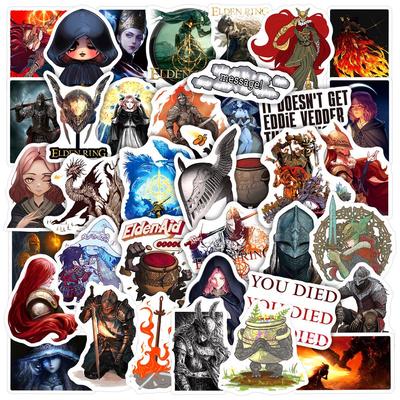 Elden Ring Graffiti Sticker Set - 50 stuks voor Notitieboekjes, Dagboeken, Laptops en Telefoons