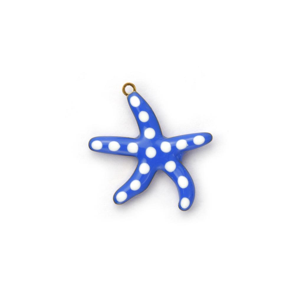 2 Stück 304 Edelstahl Meeres Schmuck Seestern Fisch Anhänger 18 Karat Vergoldet Doppelseitig Emaille Anhänger Für DIY Halsketten Herstellung