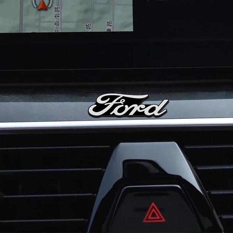 3D Bilstyling Klistermärke Aluminium Emblem Interiör Högtalare Ljud Badge För Ford Focus Mondeo Kuga Fiesta MK7 Escort Explorer Edge 2 4 MK2 MK4