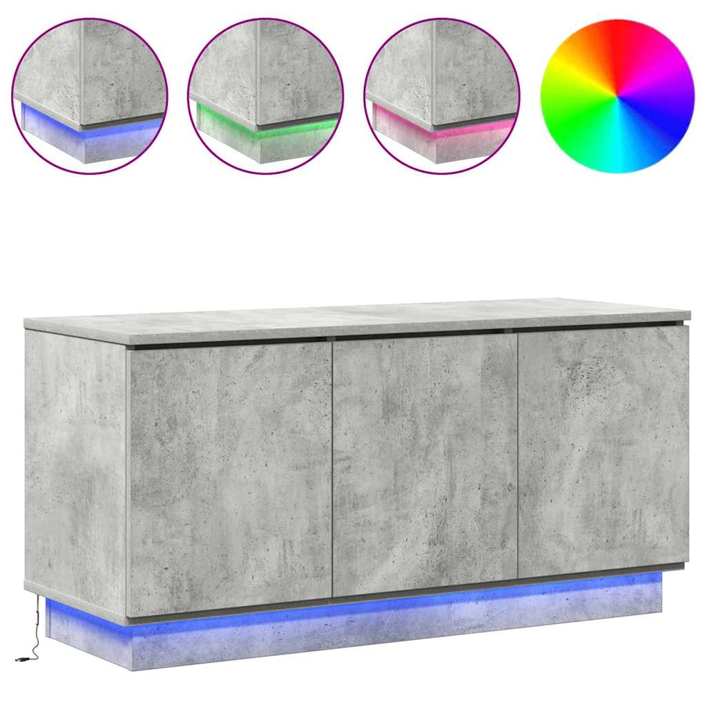 TV Stand 100 x 38 x 49 cm Concrete Grey Engineered Wood