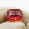 Natural Orange Sapphire Loose Gemstone Emerald Cut 15.00 ct September Birthstone for Gem Collections