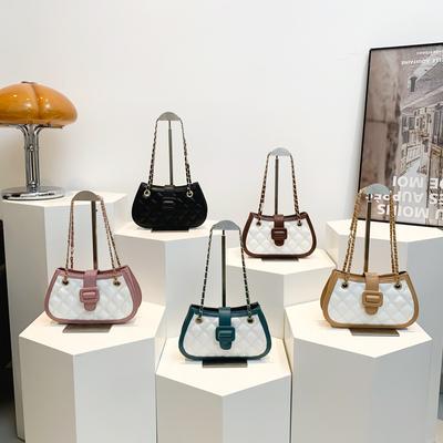 Fashion Chain Bag for Women's New High-value Fashion Pattern Single-shoulder Armpit Bag Crossbody Small Square Bag