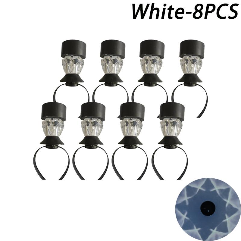 20 Stück Lampe Solar Poollicht Rahmen auf dem Boden für Schwimmbad Außenpool Zaun Dekorative Accessoires Wasserdicht LED