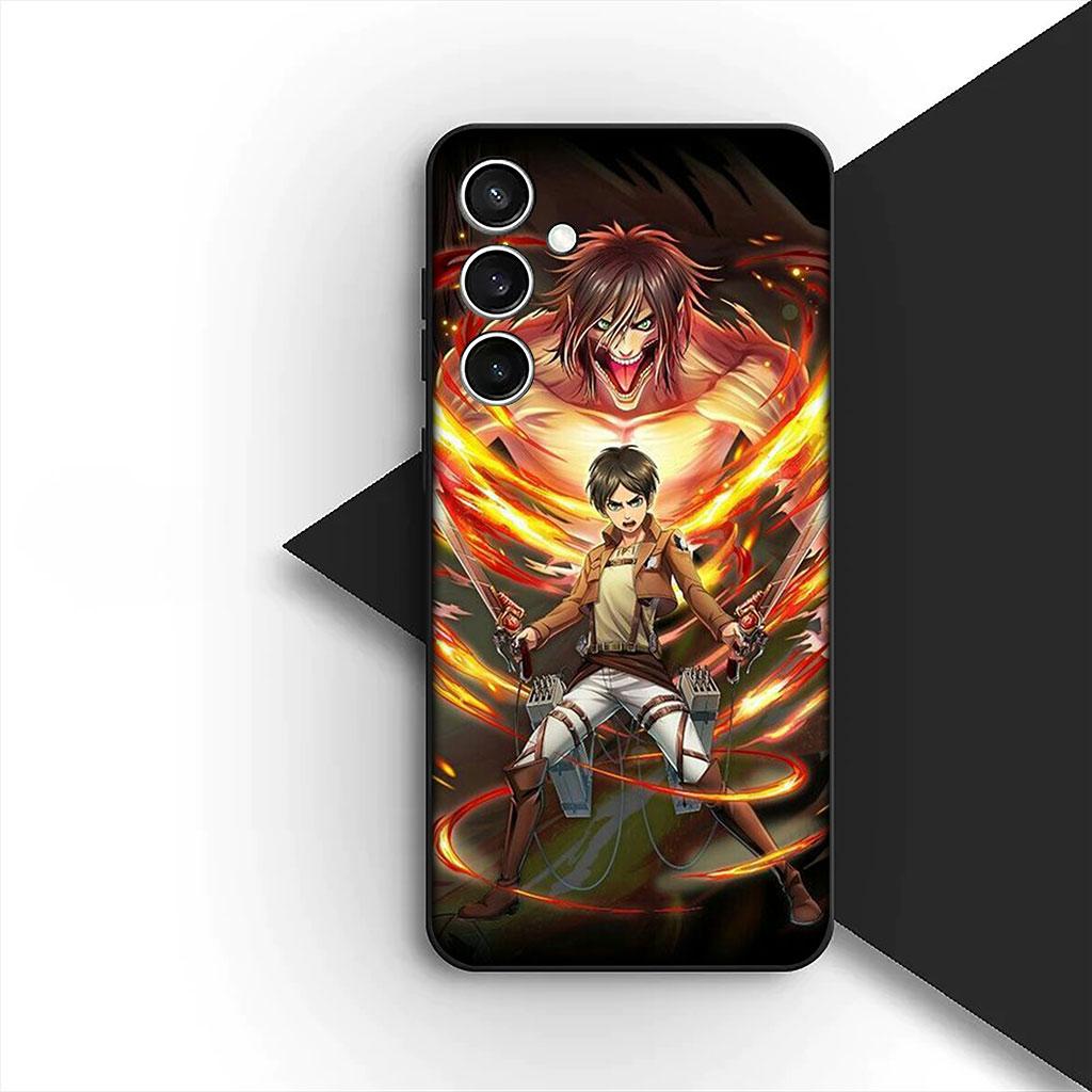 Phone Cover for Samsung Galaxy S22 S21 S20 FE Ultra Plus A07 A17 A15 A16 A25 A57 A37 Case Comics Attack on titan levi Eren