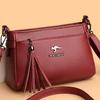 Soft Leather Women's Small Square Bag Shoulder Bag Middle-Aged Mother's Bag Commuter Crossbody Bag