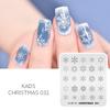 kads Nail Art Stamping Platte Weihnachten Schnee Blume Bild Stamper Vorlage Nagel Schablone Werkzeug