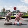 Ornamento Orsetto a Piede Singolo Intarsiato di Diamanti, Decorazione Profumatore Creativo per Interni Auto, Regalo