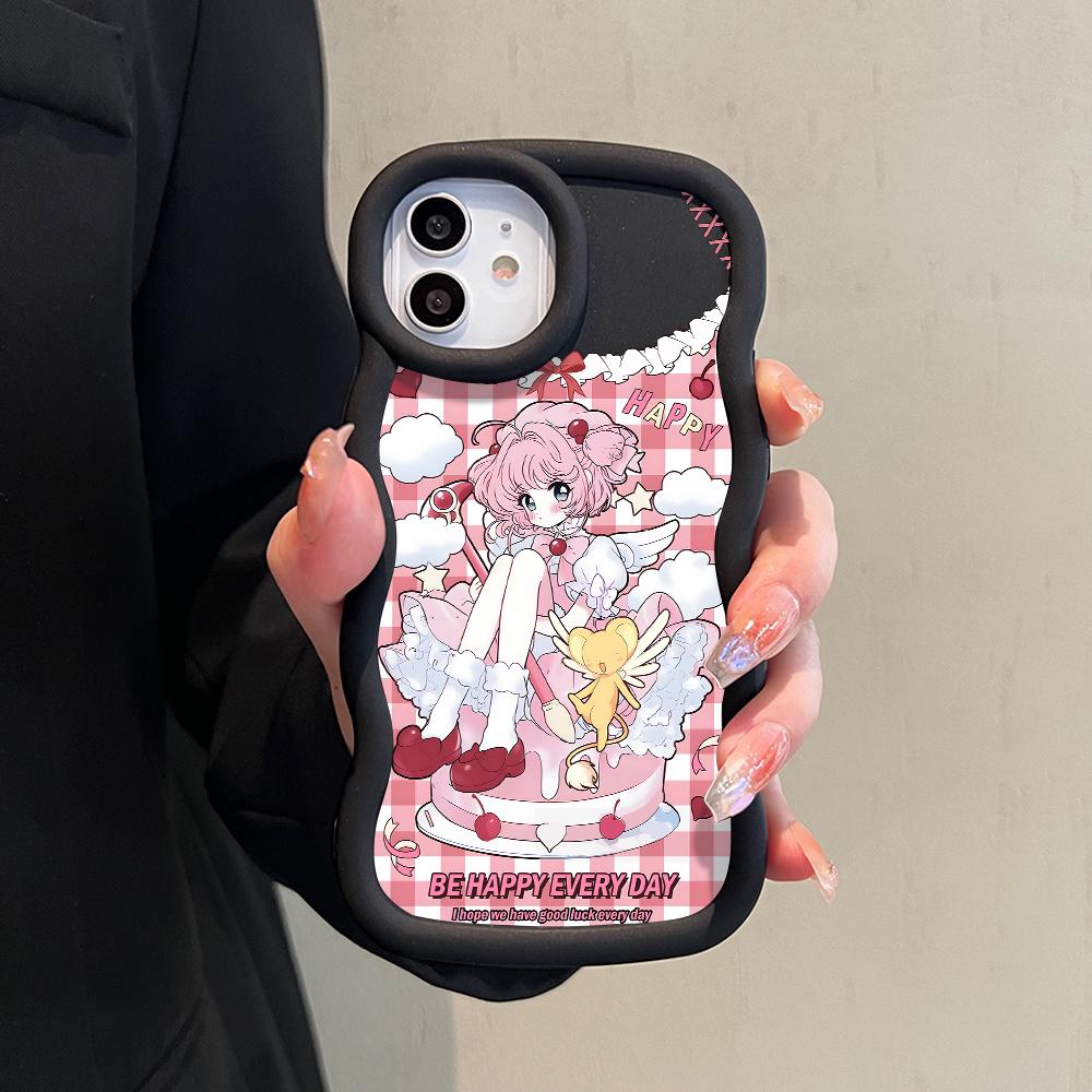 Big Wave Edge Weiches Silikonmaterial Macaron-Telefongehäuse Stoßfestes Schutzgummigehäuse für OPPO Reno Realme Infinix Tecno