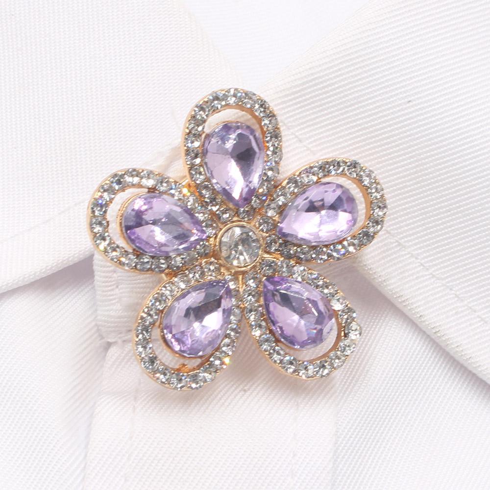 Sparkling 1 piece 35MM Flower Water Droplet Glass French Shirt Cufflink Set DIY Simple Cufflinks Wedding Clothing Accessories
