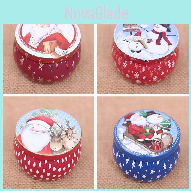Kreative weihnachtliche dekorative eiserne Geschenkbox für Kinder mit süßen Leckereien und Süßigkeiten