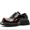 Cowhide niche personality design platform big head shoes for men and women with the same British style small leather shoes Japanese retro derby shoes