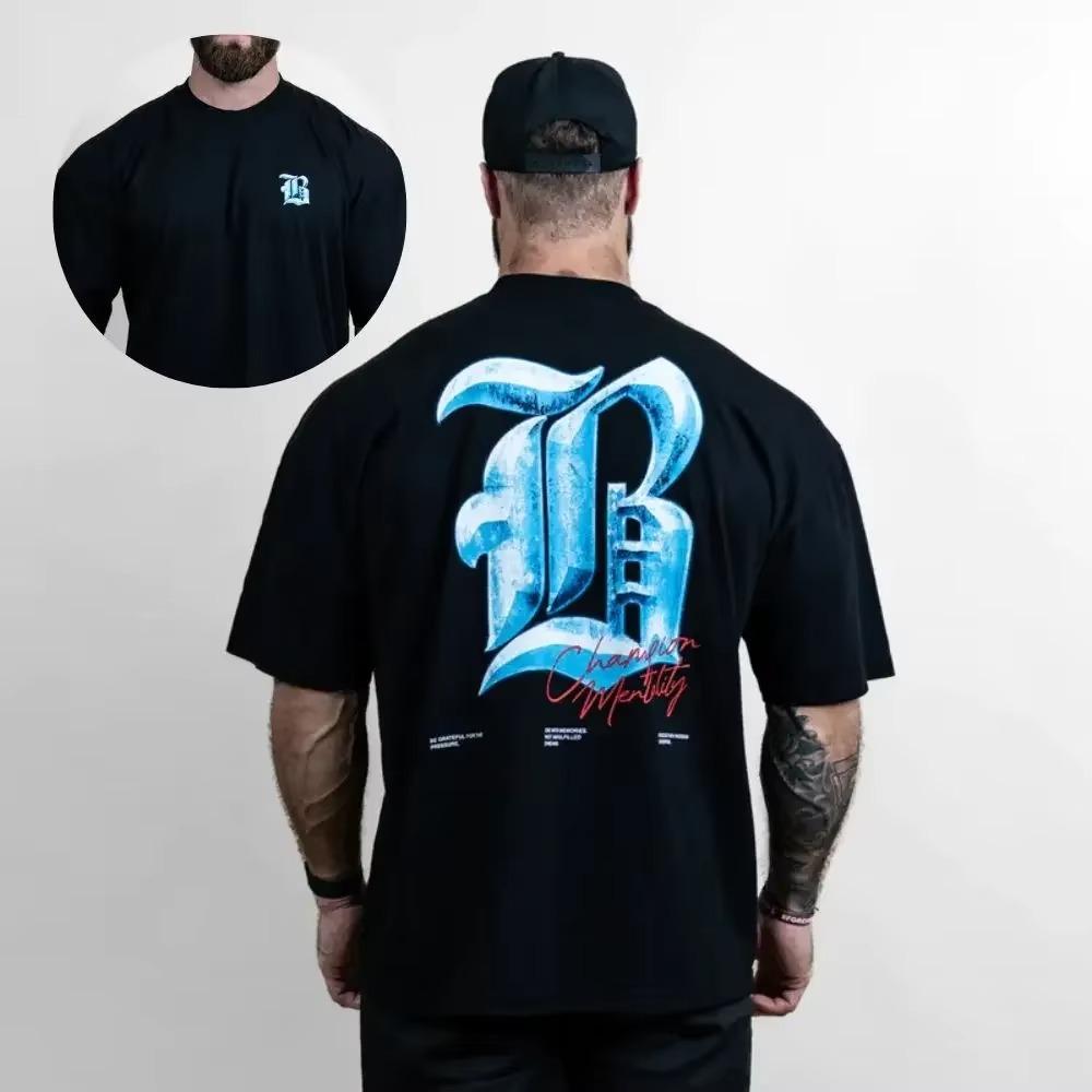 CBUM T-skjorte Gym Thavage Bomull Menn Harajuku Kortermet T-skjorte Kroppsbygging Sport Tees Sommer Trening Treningsøkt Jogging