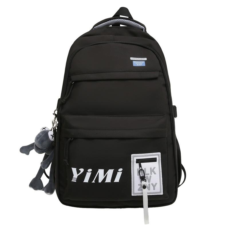 

Женский рюкзак с буквенным принтом, мужской рюкзак большой емкости, студенческий школьный рюкзак чёрный