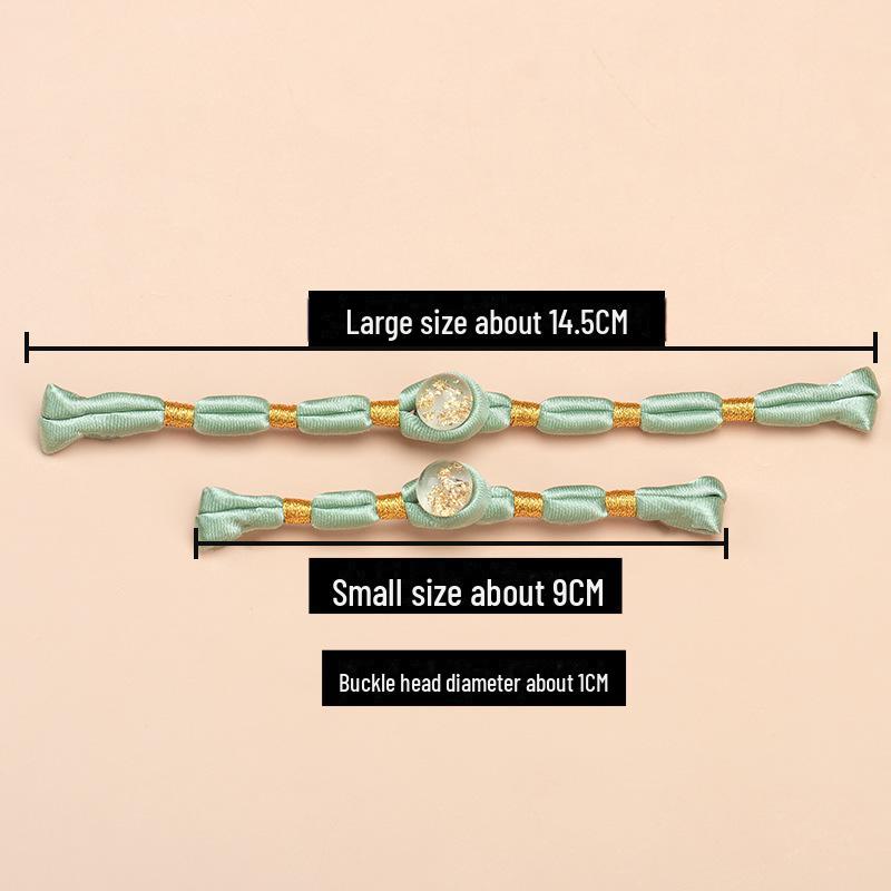 Hengmeihe Ręcznie Robiony Koralikowy Guzik Cheongsam ze Złotej Folii z Wykończeniem Złotą Nicią