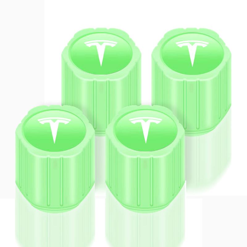 Leuchtende Auto-Reifenventilkappen Fluoreszierende Motorrad-Radreifen Für Tesla Model 3 Model S Model X Y Roadster Performance