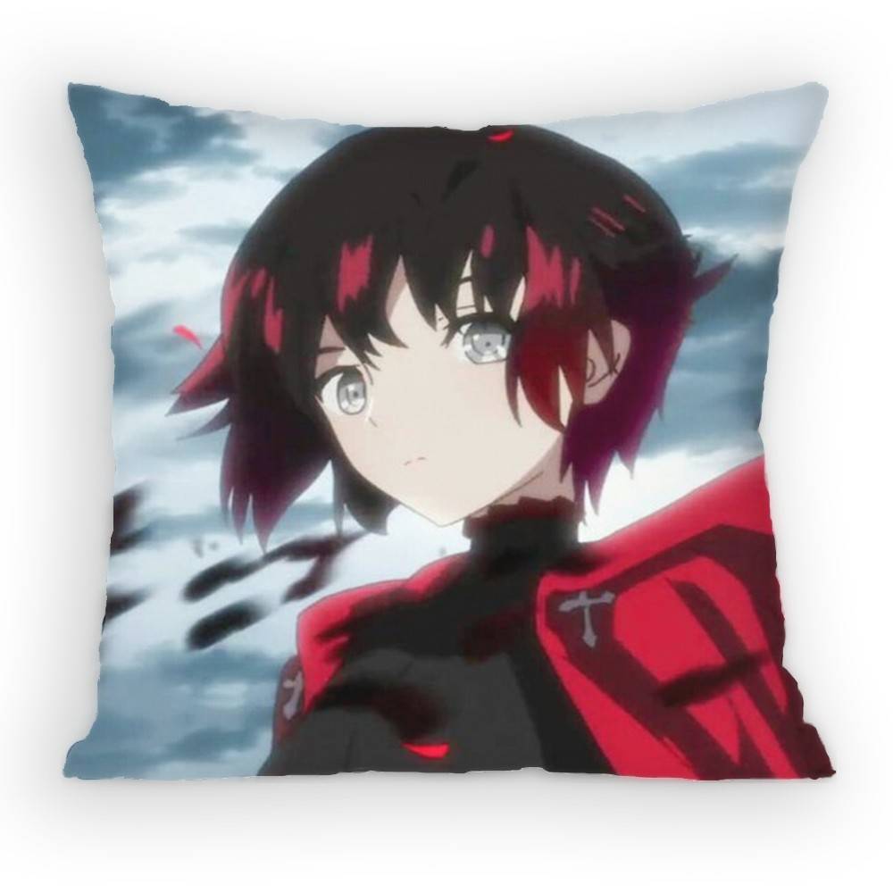 Rwby Ice Queendom Ruby Rose Pillow Case Anti-Dustmite Pillowcase Invisible Zipper Silky Sofa Cushion Cover For Bedroom