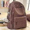 Japanese ins style literary and high-value girl polka dot schoolbag for junior high school students fashionable versatile backpack for women